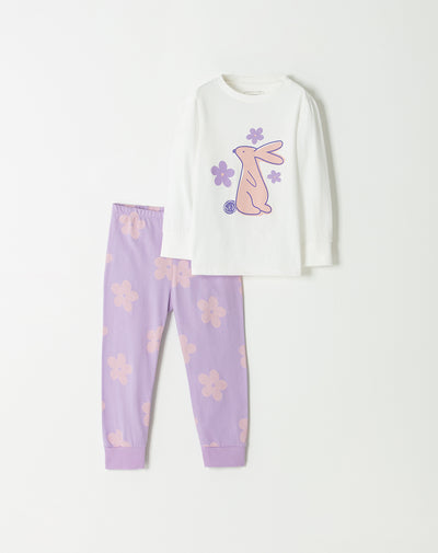 Pijama fitted fit lila estampada