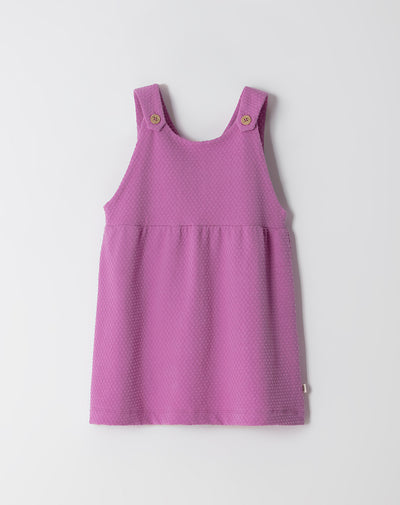 Vestido manga sisa  con tela galleta morado