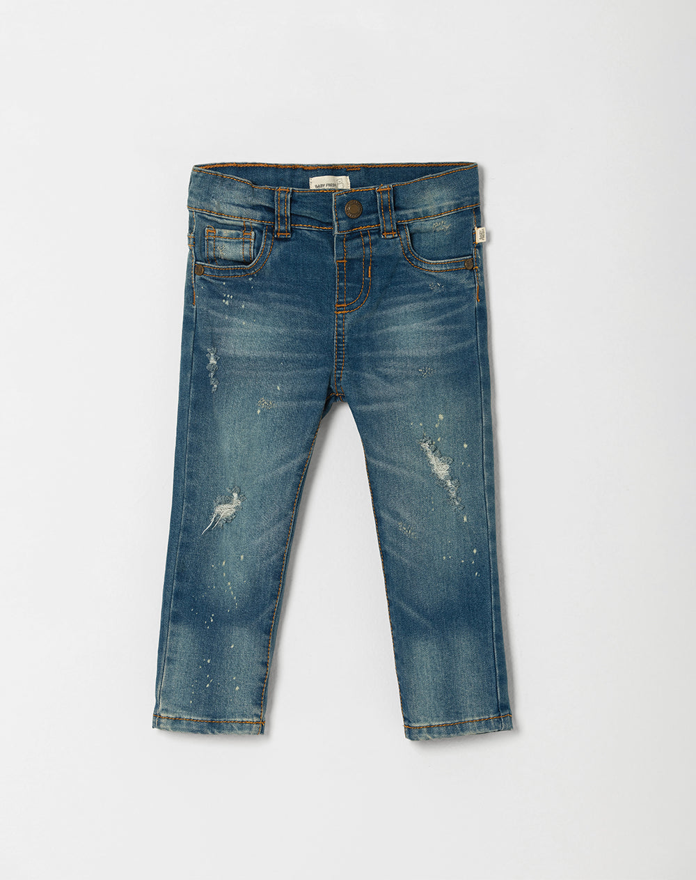 Jean slim fit tiro medio indigo