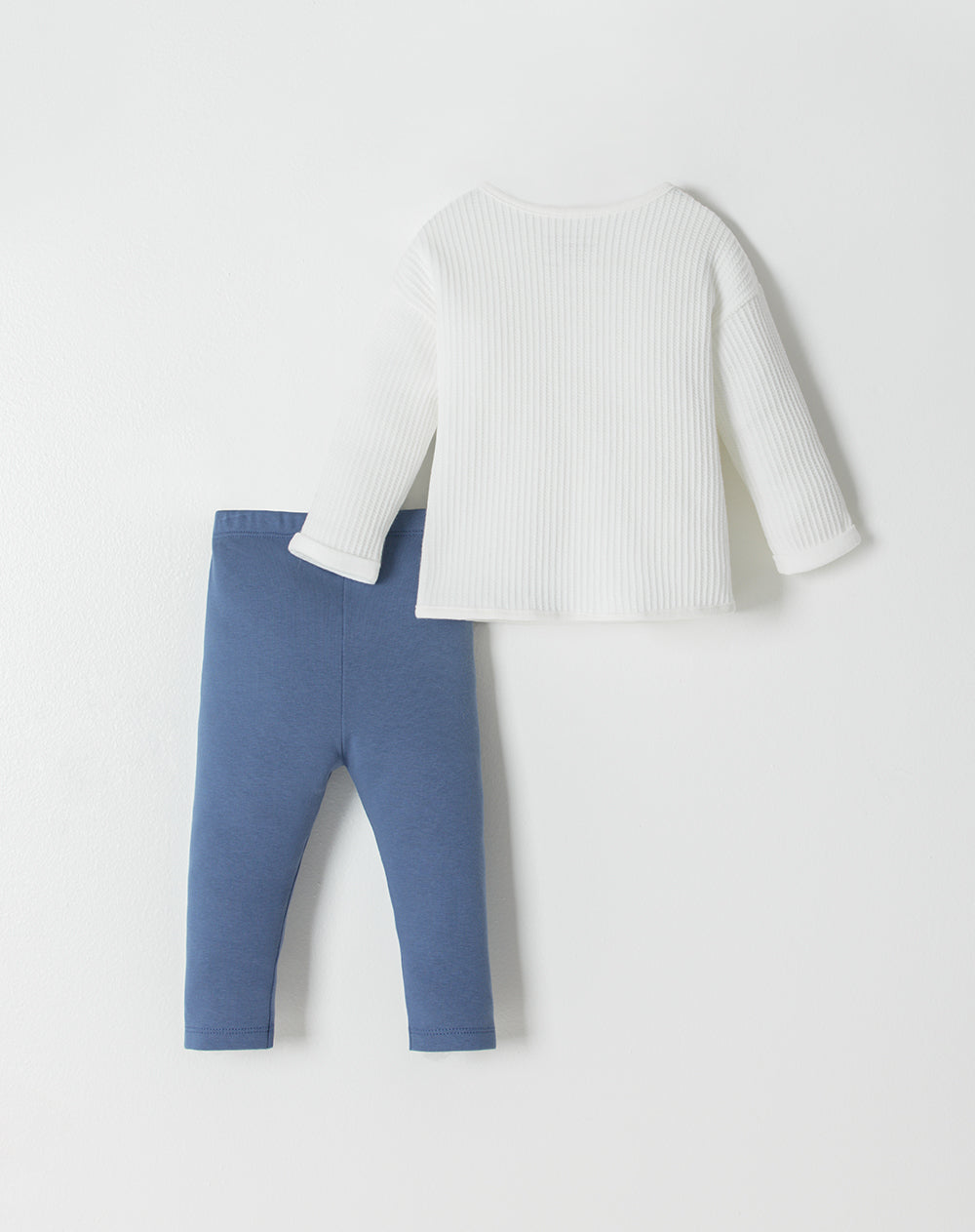 Conjunto pantalon largo manga larga azul