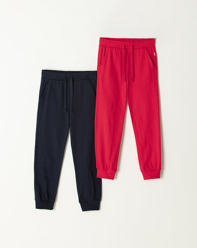 2 joggers regular fit tiro medio surtido