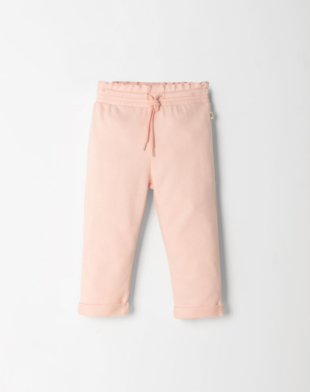 Pantalón regular fit tiro medio rosado