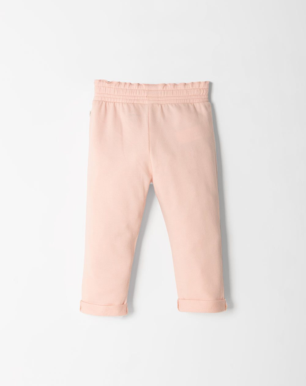 Pantalón regular fit tiro medio rosado