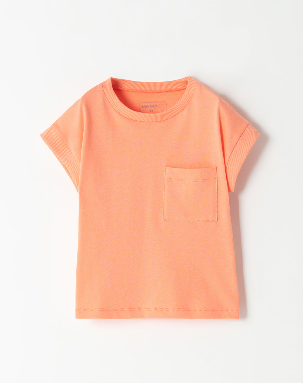 Camiseta oversized fit manga corta coral