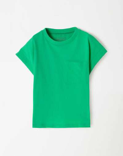 Camiseta oversized fit manga corta verde