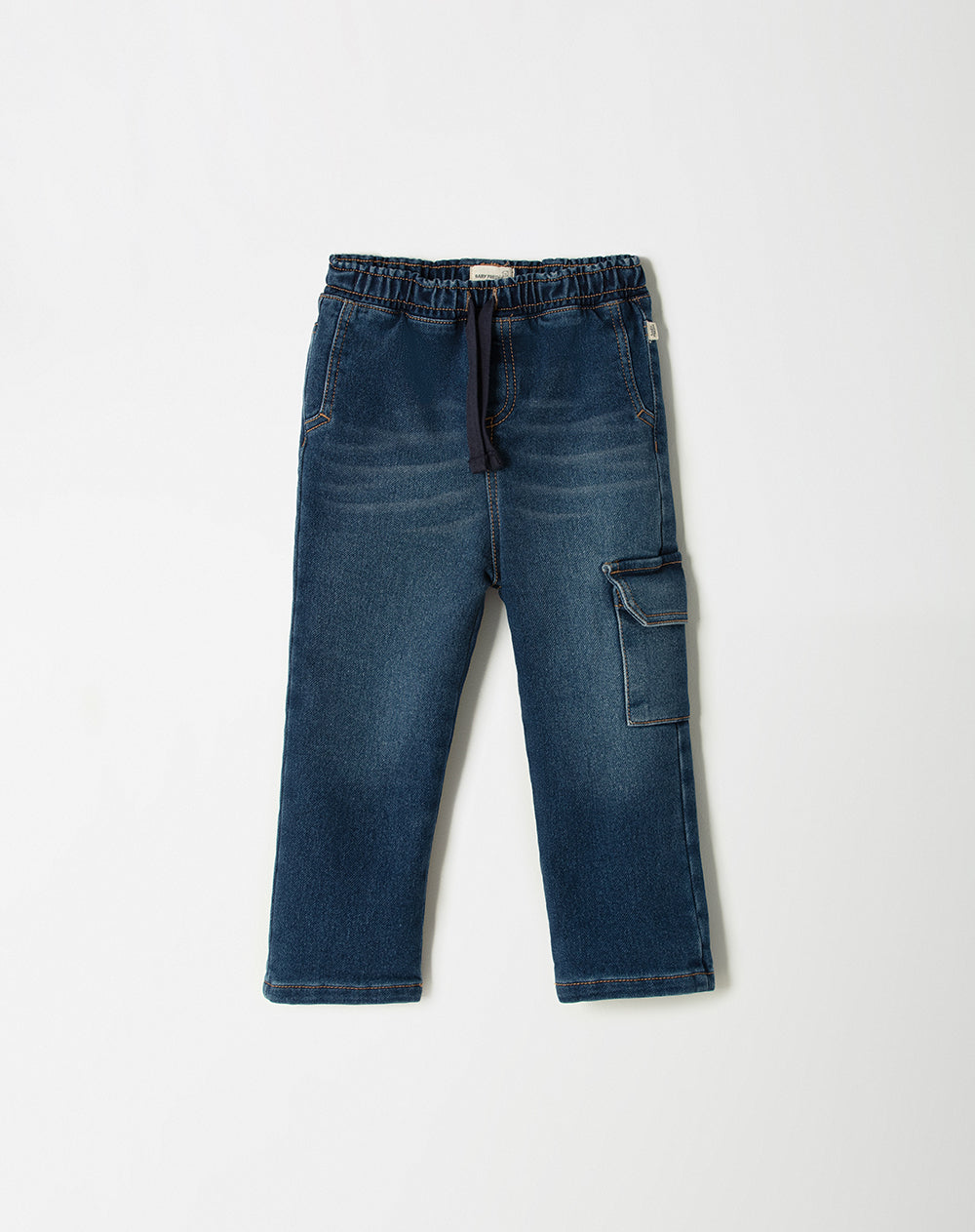 Jean tipo jogger tiro medio indigo