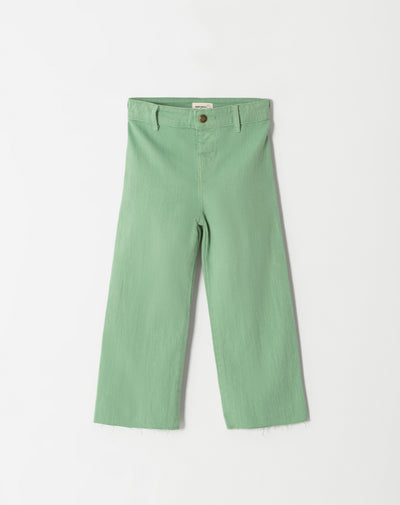 Pantalón tiro alto verde