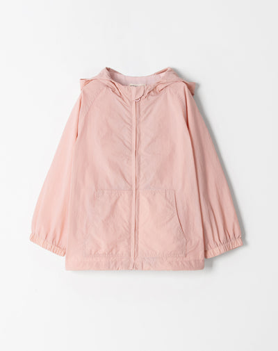 Chaqueta con capucha rosa