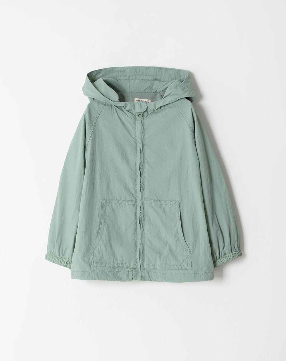 Chaqueta con capucha verde