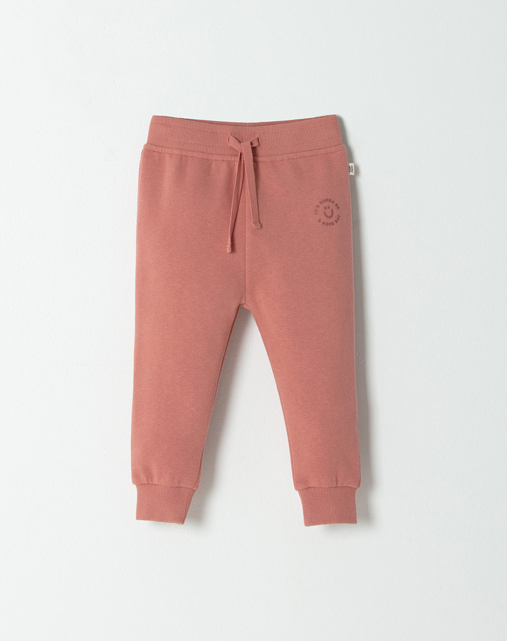 Jogger regular fit tiro medio rosa