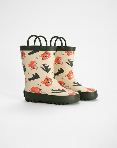 Botas beige estampado