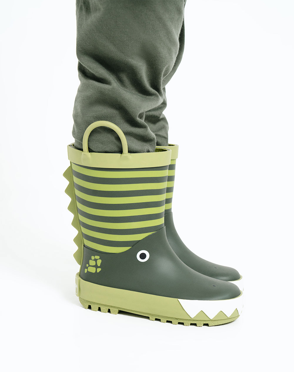 Bota verde estampado