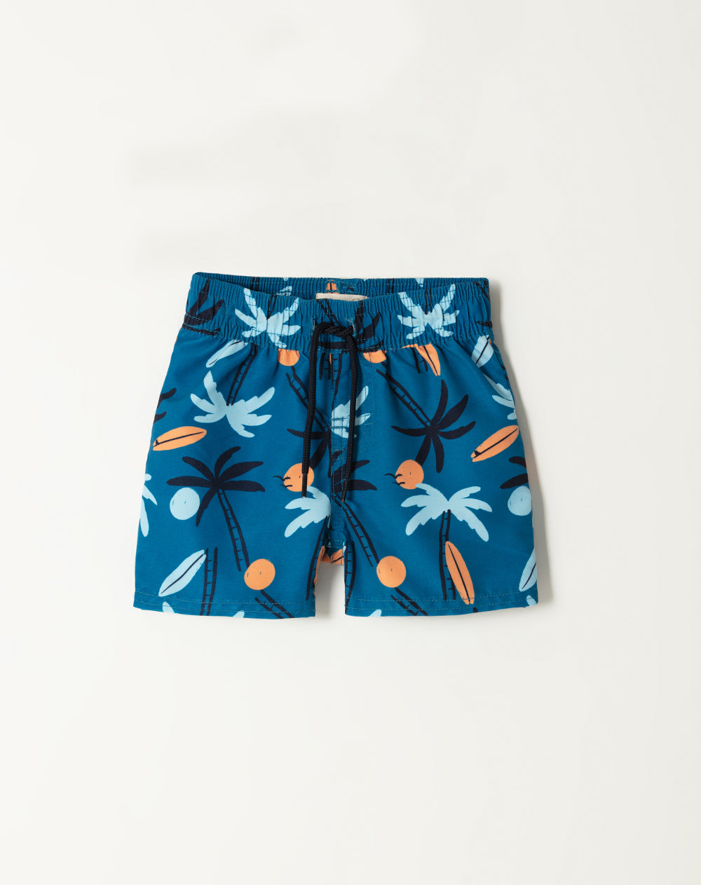 Short pantaloneta azul estampado