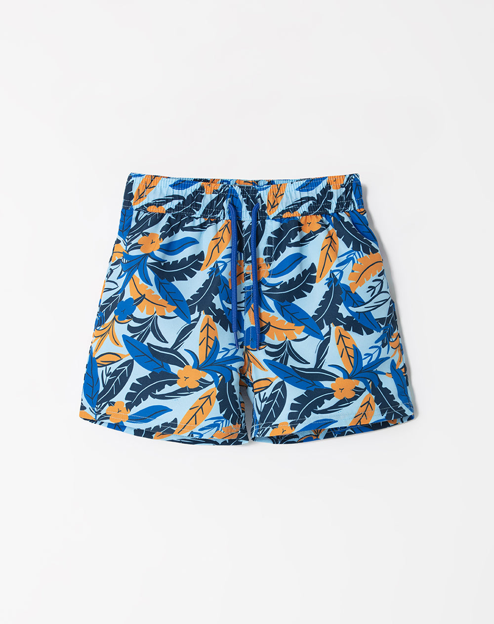 Short pantaloneta azul estampado