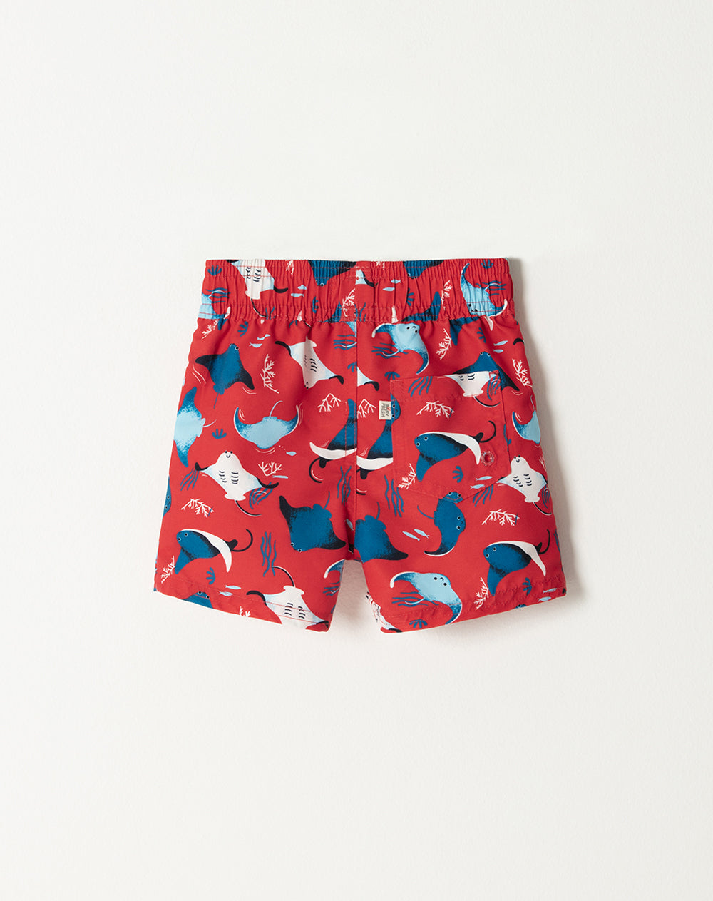 Pantaloneta rojo estampado