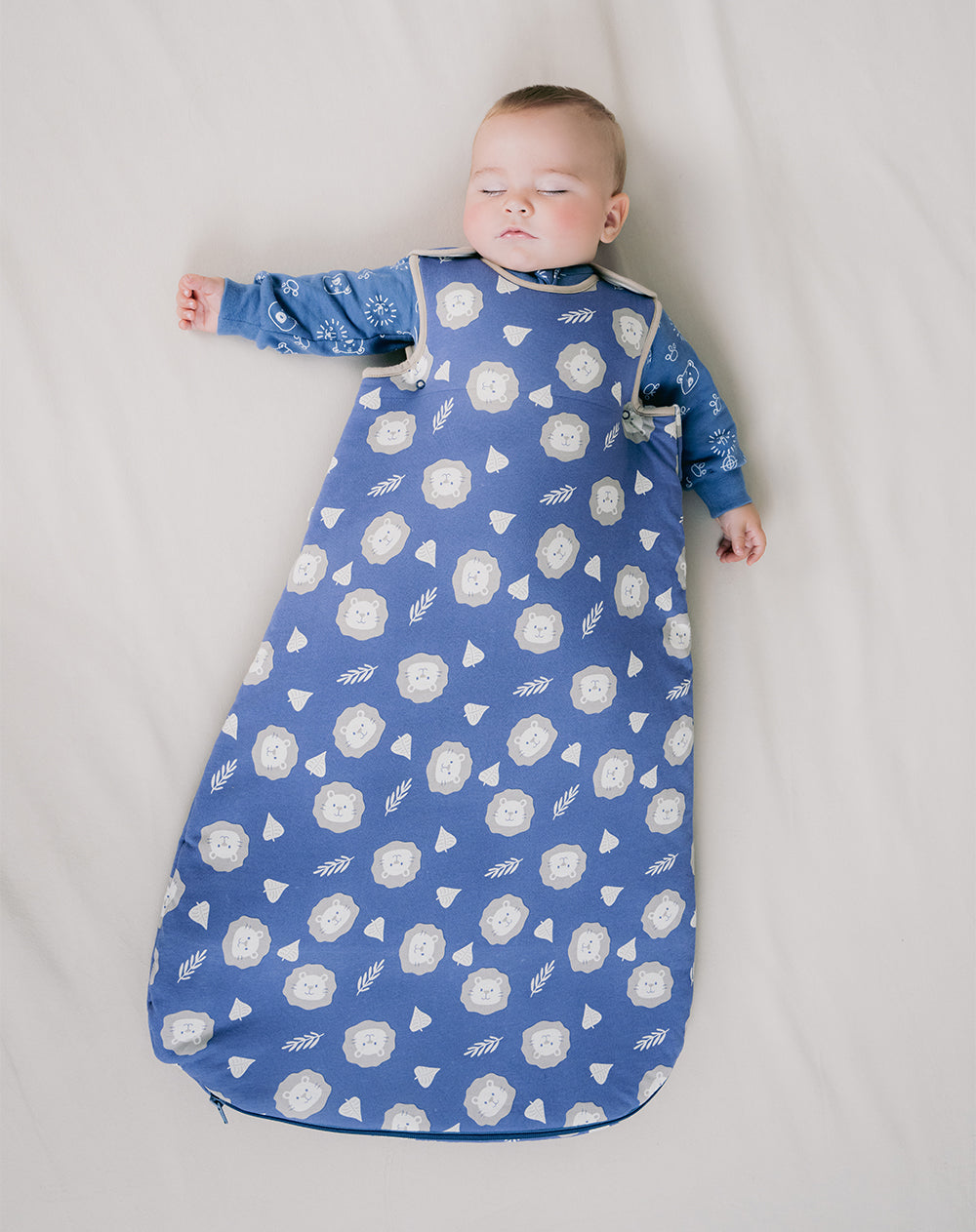 Sleeping bag azul estampado