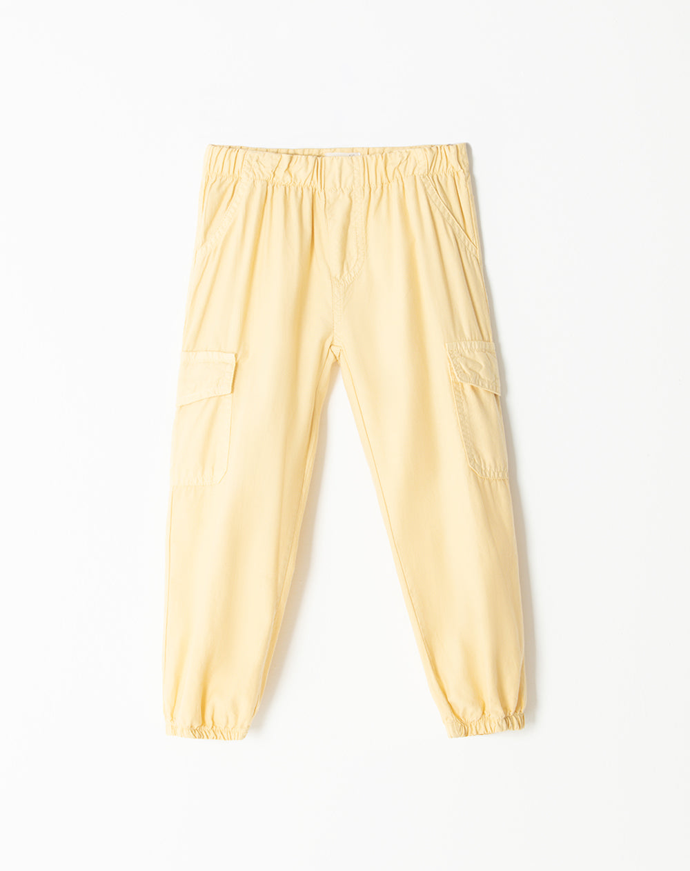 Pantalón regular fit tiro alto amarillo