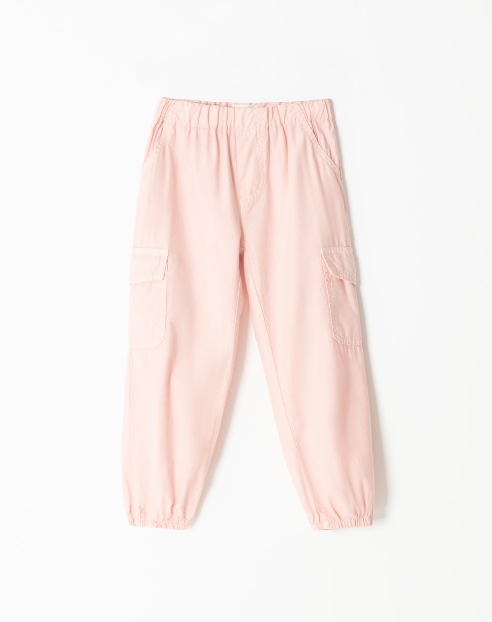 Pantalón regular fit tiro alto rosado