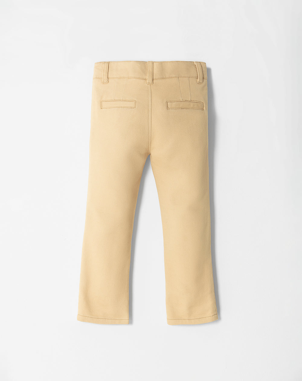 Pantalón regular fit tiro medio en drill khaki