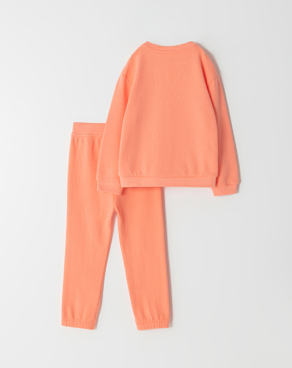 Conjunto pantalon largo manga larga coral