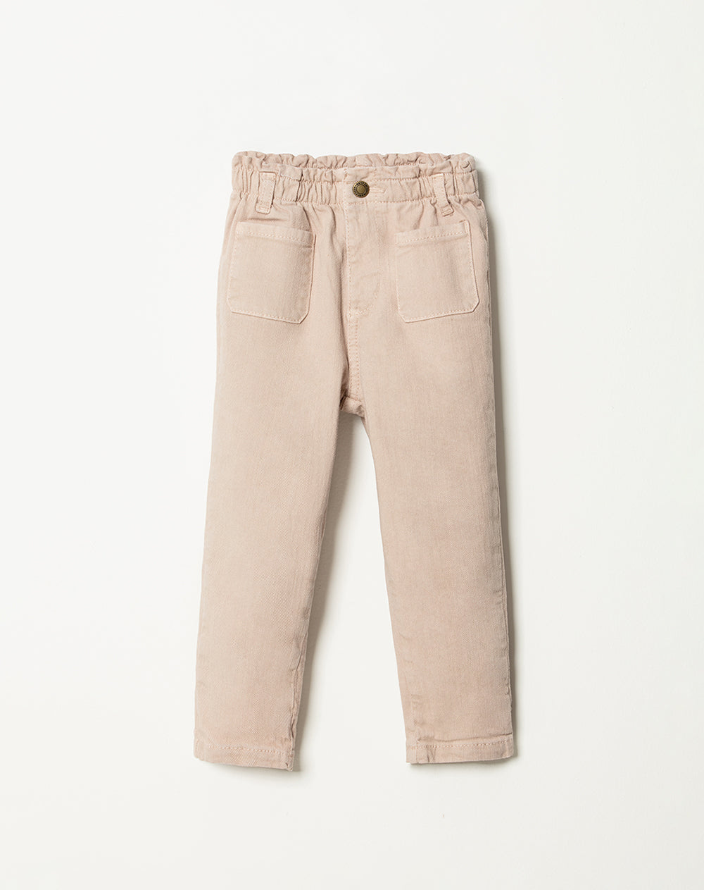 Jean regular fit tiro medio beige