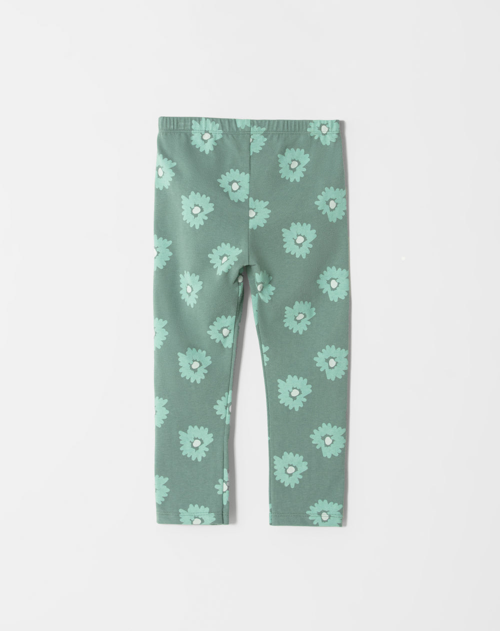 Legging tiro medio verde estampado