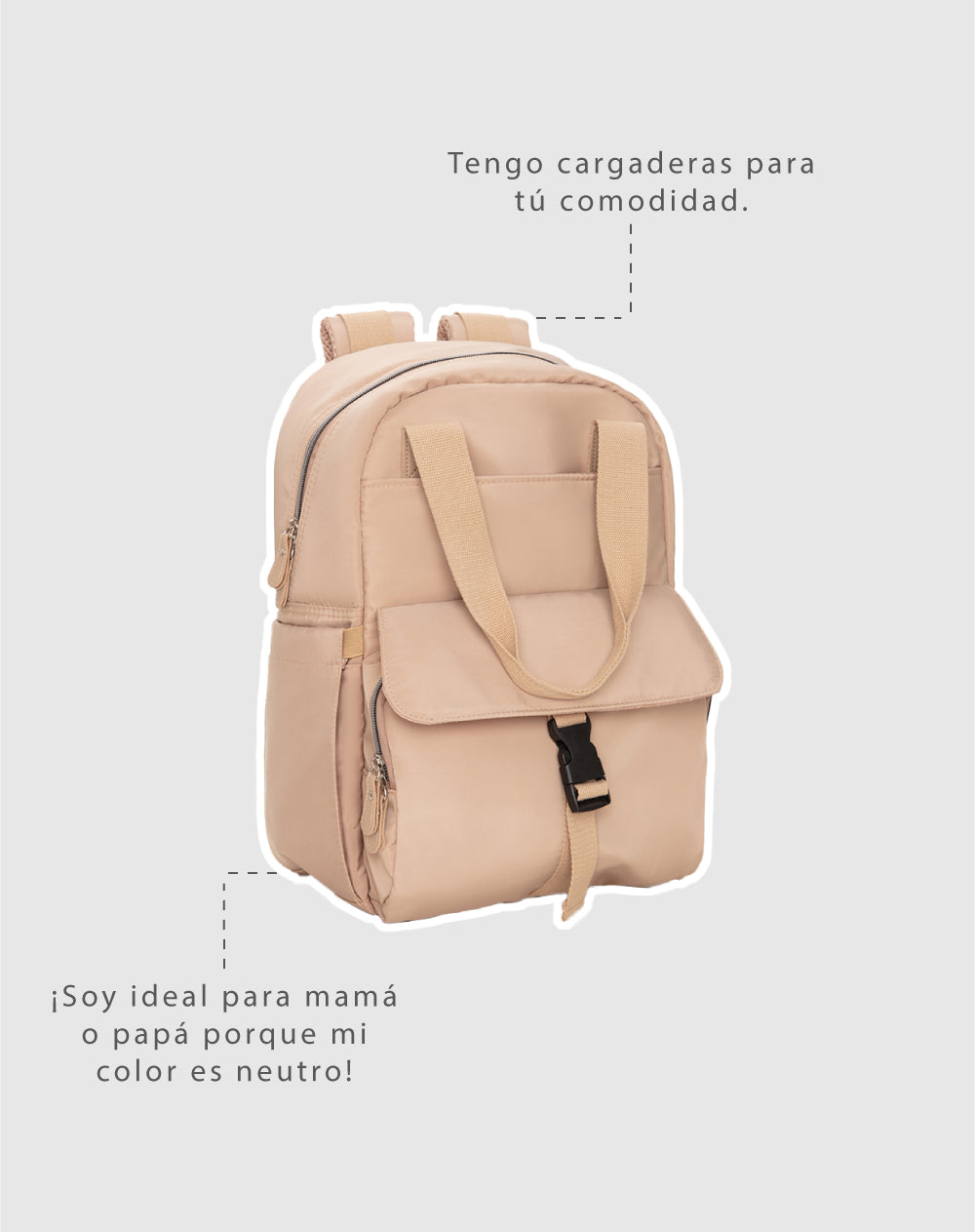 Pañalera beige