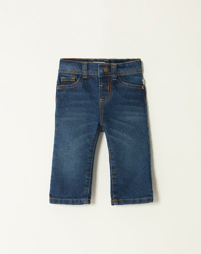 Jean slim fit tiro medio indigo