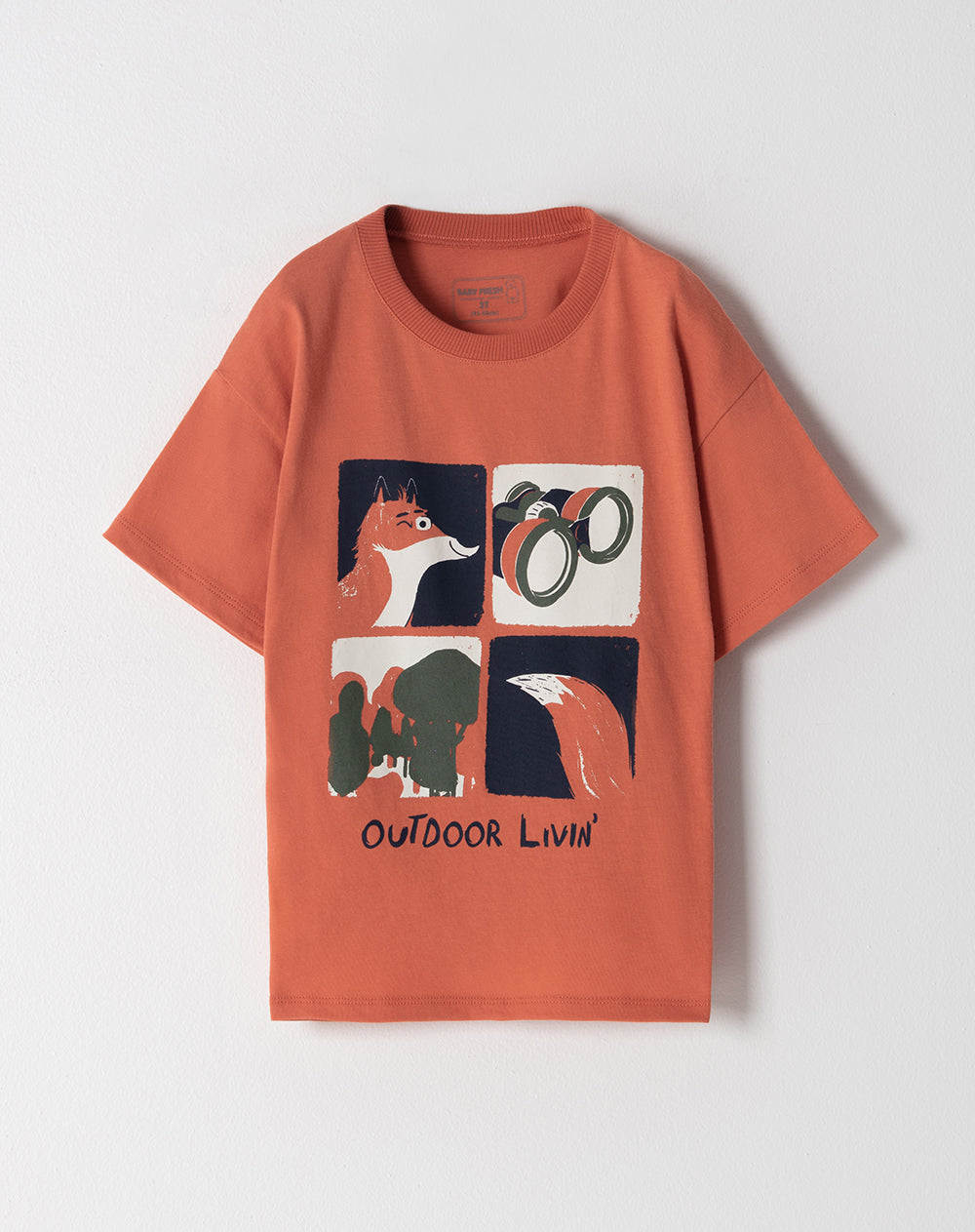 Camiseta manga corta naranja