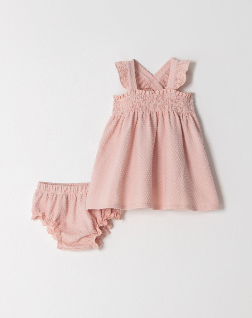 Conjunto vestido rosado