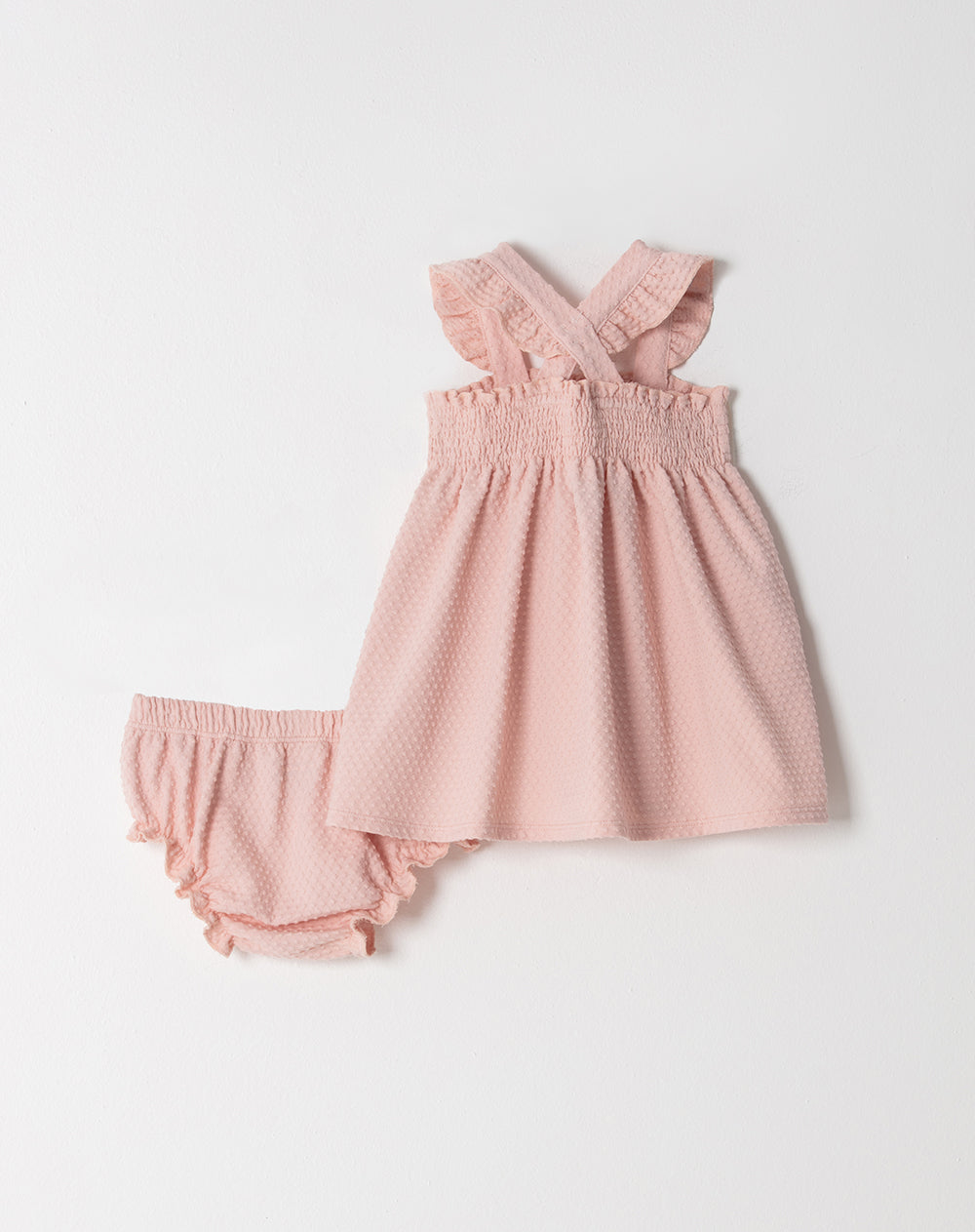 Conjunto vestido rosado