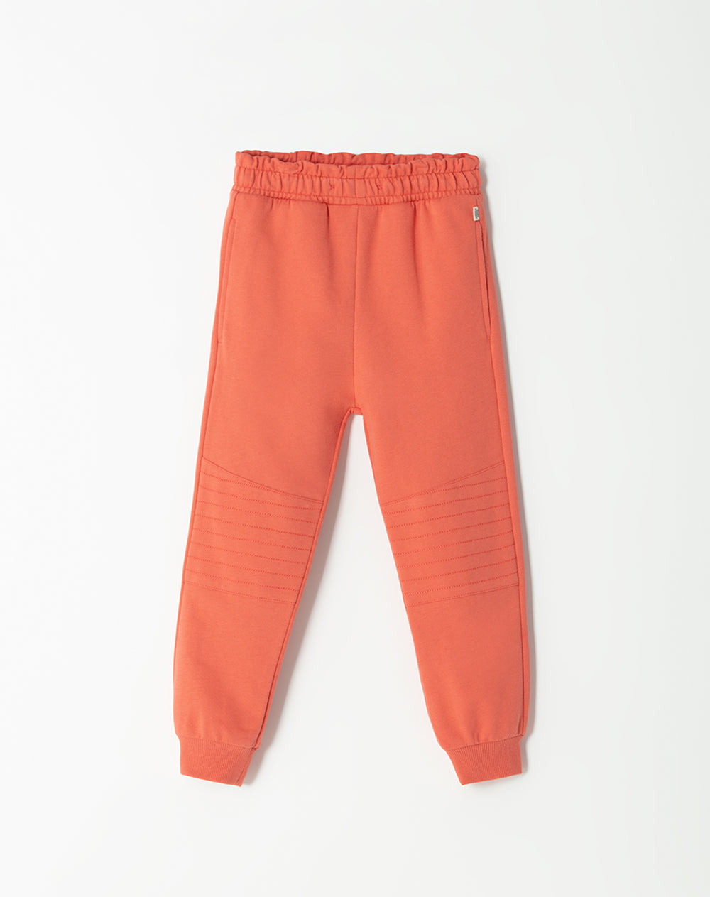 Jogger regular fit tiro medio naranja