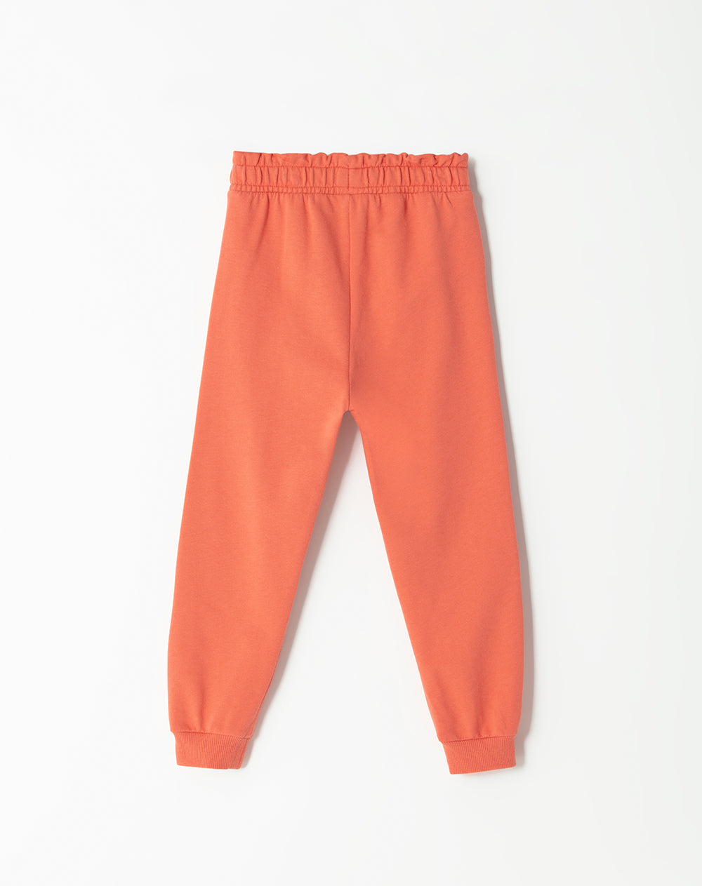 Jogger regular fit tiro medio naranja