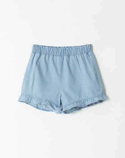 Short tiro medio indigo