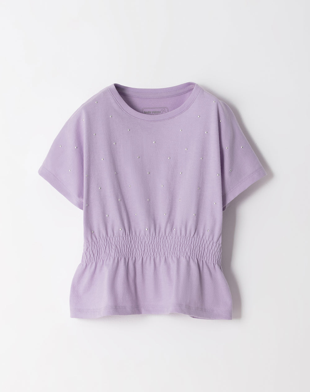 Camiseta oversized fit manga corta morada