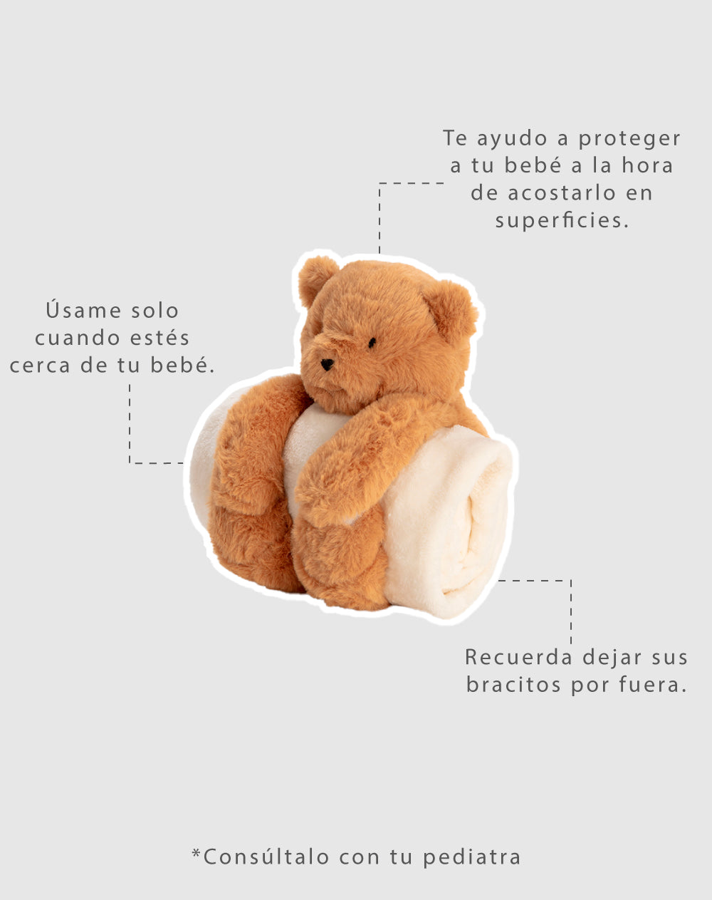 Cobija con peluche beige