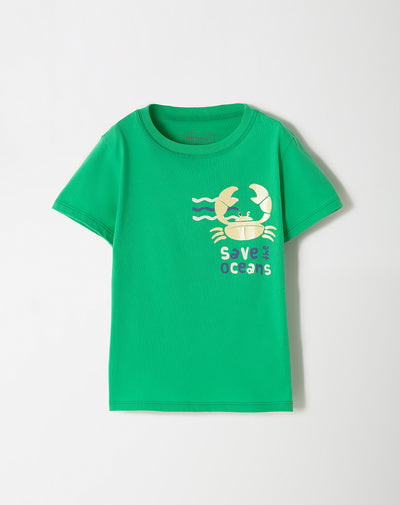 Camiseta manga corta verde