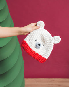 Gorro de oso polar  blanco