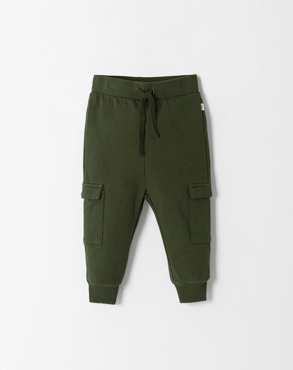 Jogger regular fit tiro medio verde