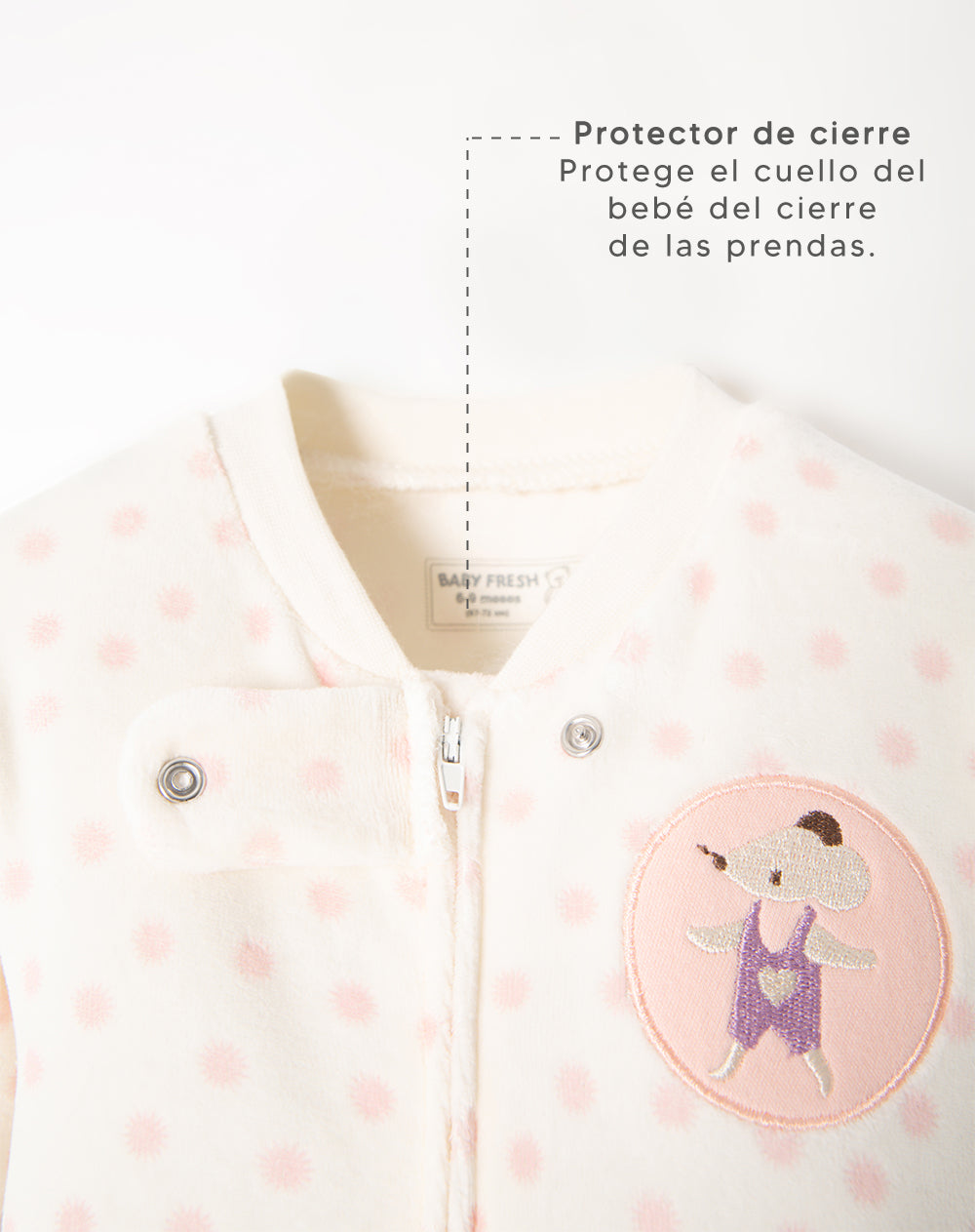 Pijama regular fit beige estampada