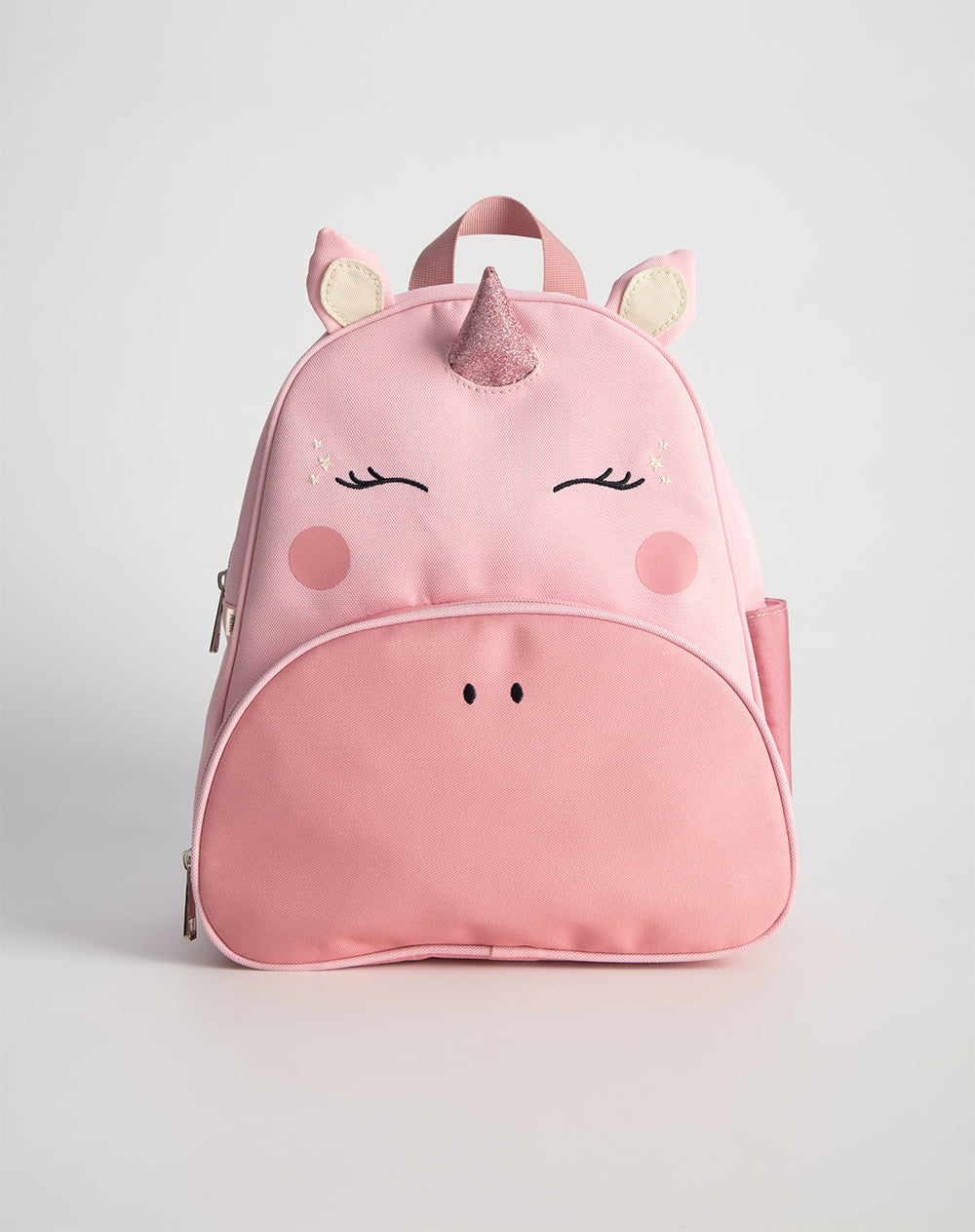 Morral de unicornio rosado